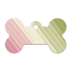 Pink Green Dog Tag Bone (One Side)