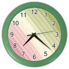 Pink Green Color Wall Clock