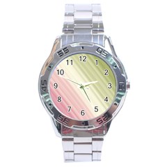 Pink Green Stainless Steel Analogue Watch