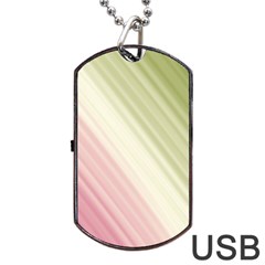 Pink Green Dog Tag USB Flash (Two Sides)