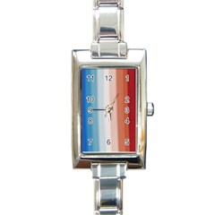 Blue,white Red Rectangle Italian Charm Watch by Sparkle