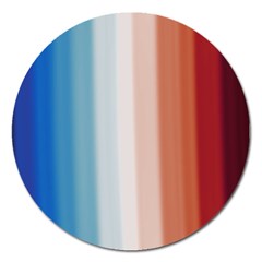 Blue,white Red Magnet 5  (round) by Sparkle