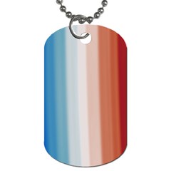 Blue,white Red Dog Tag (one Side) by Sparkle