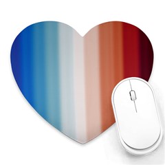 Blue,white Red Heart Mousepads