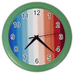 Blue,white Red Color Wall Clock by Sparkle