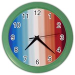 Blue,white Red Color Wall Clock Front