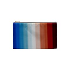 Blue,white Red Cosmetic Bag (small) by Sparkle