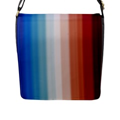 Blue,white Red Flap Closure Messenger Bag (l) by Sparkle