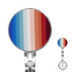 Blue,white Red Stainless Steel Nurses Watch by Sparkle