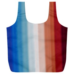 Blue,white Red Full Print Recycle Bag (xxxl) by Sparkle