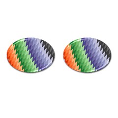 Zigzag Waves Cufflinks (oval) by Sparkle