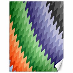 Zigzag Waves Canvas 12  X 16  by Sparkle