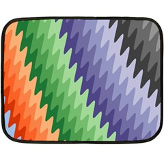 Zigzag Waves Fleece Blanket (mini) by Sparkle