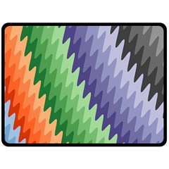 Zigzag Waves Fleece Blanket (large)  by Sparkle