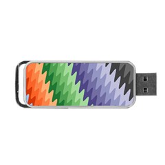 Zigzag Waves Portable Usb Flash (two Sides) by Sparkle