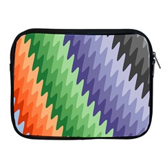 Zigzag Waves Apple Ipad 2/3/4 Zipper Cases by Sparkle