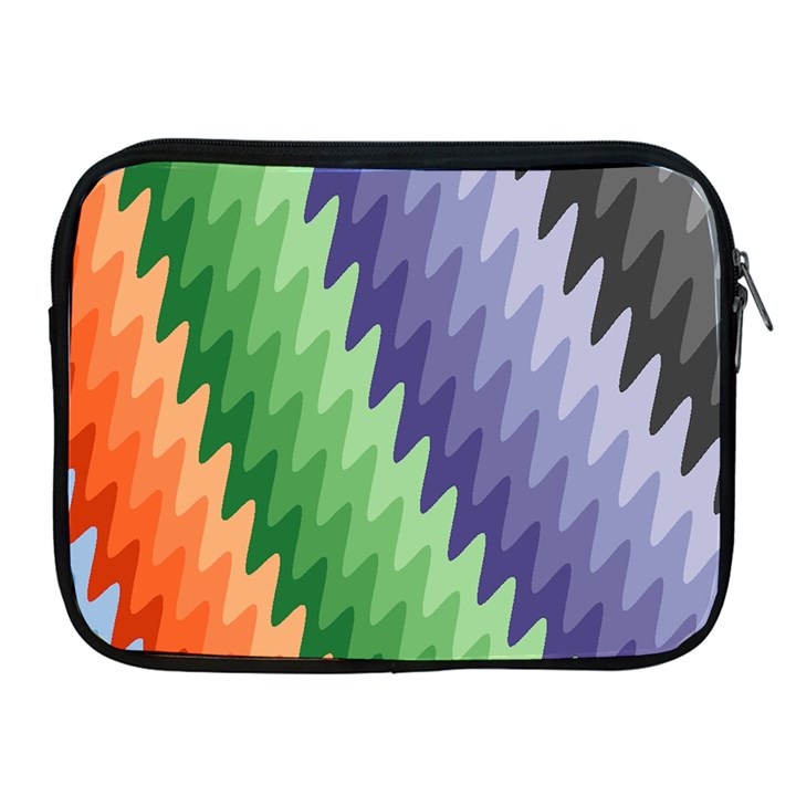 Zigzag Waves Apple iPad 2/3/4 Zipper Cases