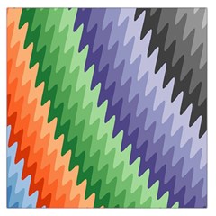 Zigzag Waves Large Satin Scarf (square) by Sparkle