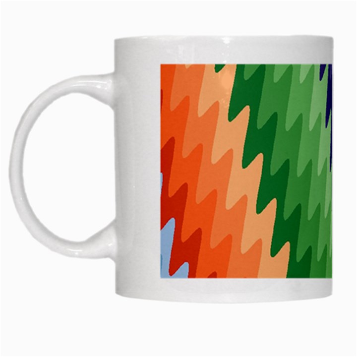 Grey Strips White Mugs