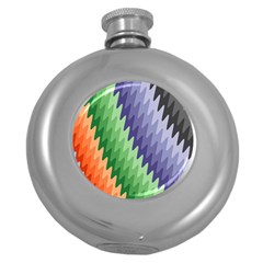 Grey Strips Round Hip Flask (5 Oz) by Sparkle