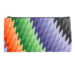 Grey Strips Pencil Case