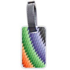 Grey Strips Luggage Tag (one Side) by Sparkle