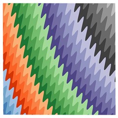 Zigzag Waves Wooden Puzzle Square by Sparkle