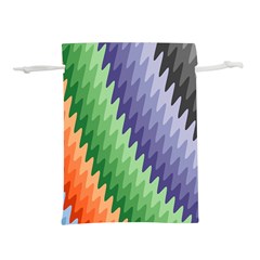 Zigzag Waves Lightweight Drawstring Pouch (m) by Sparkle