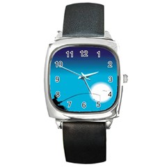 Fishing Square Metal Watch by Sparkle