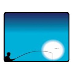 Fishing Double Sided Fleece Blanket (small)  by Sparkle