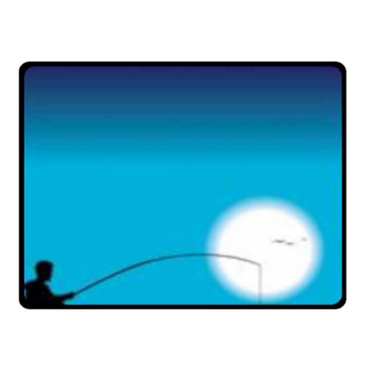 Fishing Double Sided Fleece Blanket (Small) 