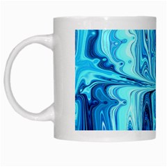 Blue Waves White Mugs