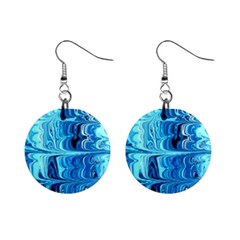 Blue Waves Mini Button Earrings by Sparkle