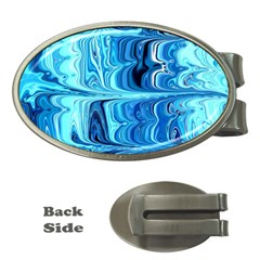 Blue Waves Money Clips (oval)  by Sparkle