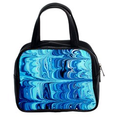 Blue Waves Classic Handbag (two Sides) by Sparkle