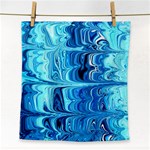 Blue Waves Face Towel Front