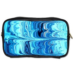 Blue Waves Toiletries Bag (two Sides) by Sparkle