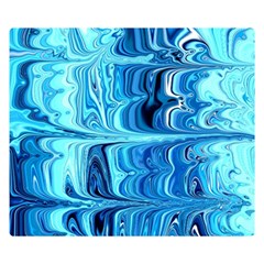 Blue Waves Double Sided Flano Blanket (small)  by Sparkle