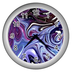 Galaxy Wall Clock (silver) by Sparkle