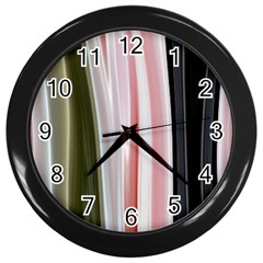 Satin Strips Wall Clock (black)