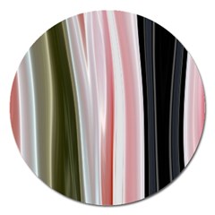 Satin Strips Magnet 5  (round)