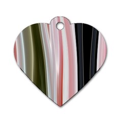 Satin Strips Dog Tag Heart (two Sides) by Sparkle