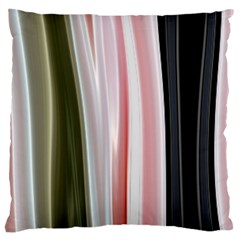 Satin Strips Large Cushion Case (one Side) by Sparkle