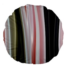 Satin Strips Large 18  Premium Round Cushions by Sparkle