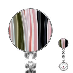 Satin Strips Stainless Steel Nurses Watch by Sparkle