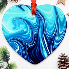 Sunami Waves Ornament (heart) by Sparkle