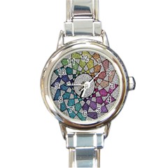 Wirldrawing Round Italian Charm Watch by Sparkle