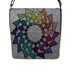 Wirldrawing Flap Closure Messenger Bag (l) by Sparkle