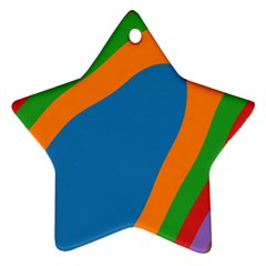 Rainbow Road Star Ornament (two Sides)