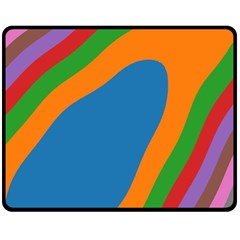 Rainbow Road Double Sided Fleece Blanket (medium)  by Sparkle